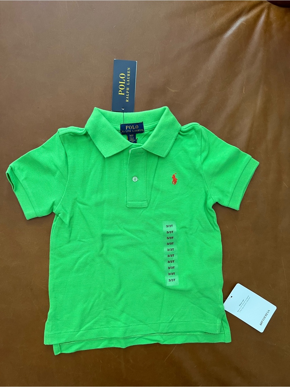 POLO Ralph Lauren Green Polo Shirt, 3T - NEW - Picture 6 of 6